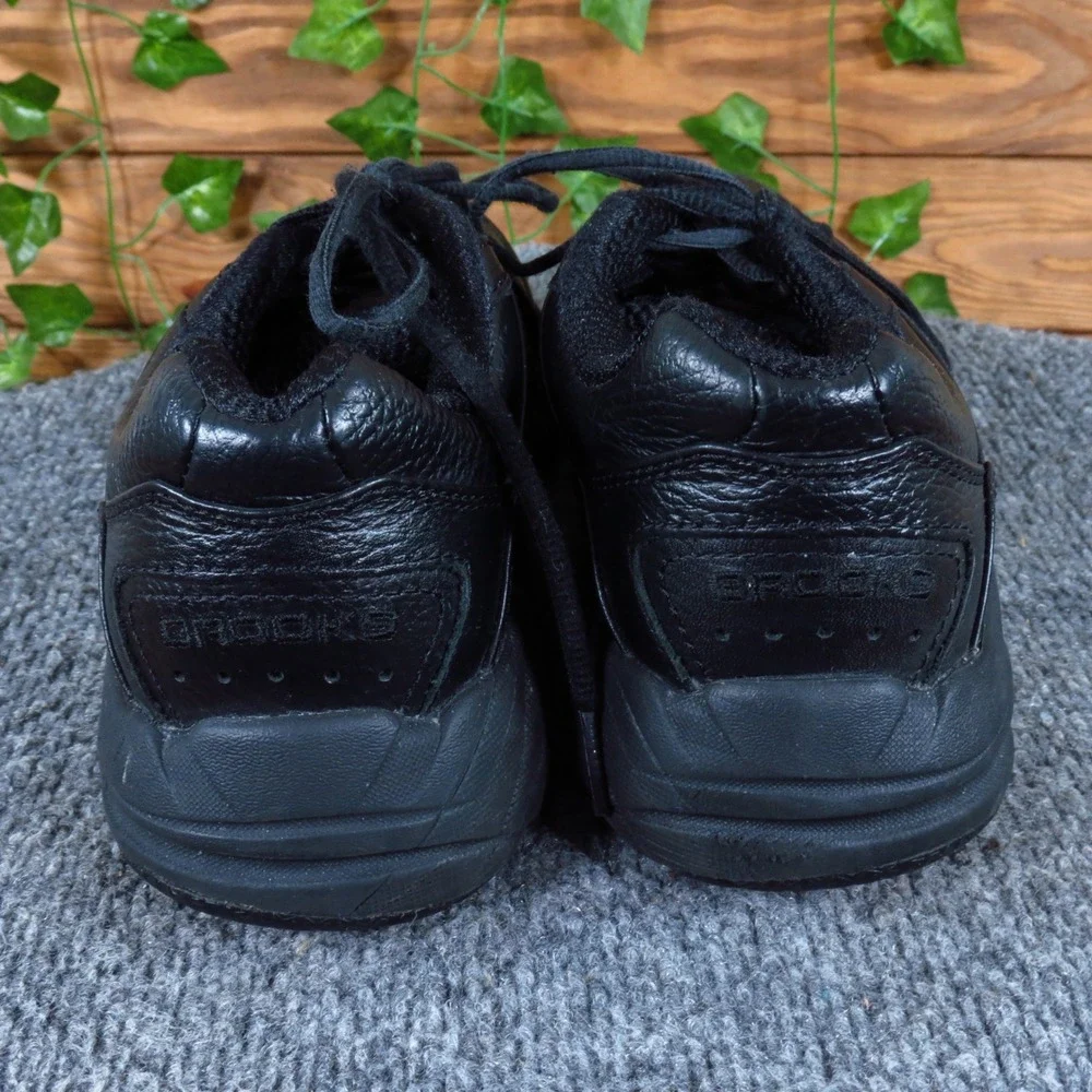 Brooks Addiction Walker Womens Walking Shoes Size 9.5 Narrow 2A Black Leather